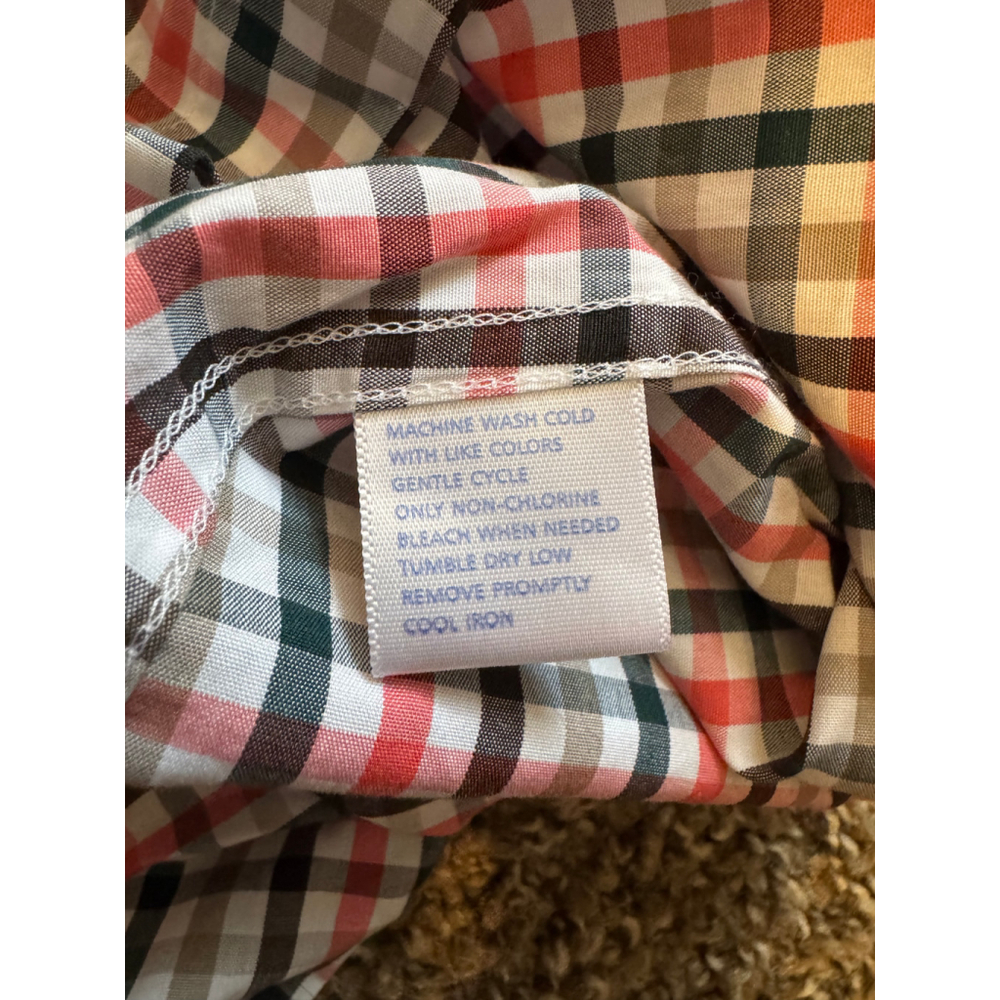 Men's Southern Tide Plaid Button Down Shirt S White Red - Picture 4 of 5